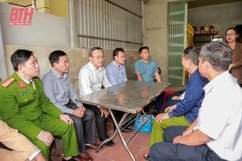 Thăm hỏi gia đình nạn nhân tử vong do tai nạn giao thông tại các huyện Hậu Lộc, Hoằng Hóa