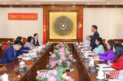 Thường trực Tỉnh ủy làm việc với Ủy ban Trung ương MTTQ Việt Nam về tổ chức kỷ niệm 70 năm chiến thắng lịch sử Điện Biên Phủ
