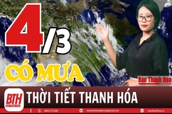 Dự báo thời tiết Thanh Hóa 4/3: Dự báo thời tiết toàn vùng Thanh Hóa chi tiết