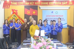 Ký kết chương trình phối hợp giữa Hội LHTN Việt Nam tỉnh và Ban Trị sự Phật giáo Việt Nam tỉnh