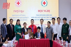 Đẩy mạnh các hoạt động hợp tác giữa Hội Chữ Thập đỏ hai tỉnh Thanh Hóa - Hủa Phăn (Lào)