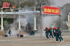 Hoằng Hóa tổ chức hội thi nghiệp vụ chữa cháy và cứu nạn, cứu hộ “Tổ liên gia an toàn PCCC”