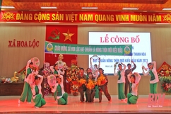 Công bố xã đạt chuẩn nông thôn mới kiểu mẫu đầu tiên của huyện Hậu Lộc