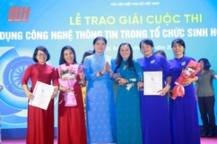 Hội LHPN Thanh Hóa có 2 tác phẩm đoạt giải toàn quốc Cuộc thi “Ứng dụng công nghệ thông tin trong tổ chức sinh hoạt Hội”