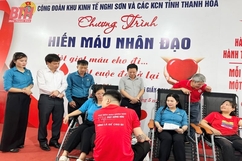 Ngày hội hiến máu nhân đạo trong công nhân lao động