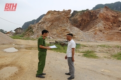 Công an huyện Triệu Sơn tăng cường đấu tranh, ngăn chặn, xử lý vi phạm pháp luật trong khai thác khoáng sản