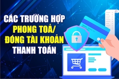 [Infographics] -  Các trường hợp phong toả/ đóng tài khoản thanh toán