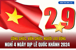 [Bản tin 18h] Công chức, viên chức, người lao động nghỉ 4 ngày dịp Lễ Quốc khánh 2024