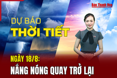 Dự báo thời tiết ngày 18/8: Nắng nóng quay trở lại