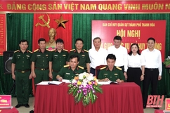 Bàn giao chức vụ Chỉ huy trưởng Ban CHQS thành phố Thanh Hoá