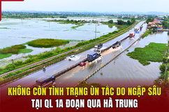 Không còn tình trạng ùn tắc do ngập sâu tại QL 1A đoạn qua Hà Trung