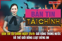 Bản tin Tài chính 29/9: Giá vàng trong nước và thế giới đồng loạt đứng im