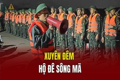 Xuyên đêm hộ đê sông Mã