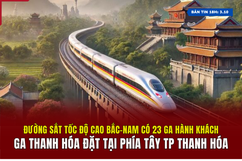 [Bản tin 18h]  Đường sắt tốc độ cao Bắc-Nam có 23 ga hành khách,  Ga Thanh Hóa đặt tại phía Tây TP Thanh Hóa