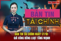 Bản tin Tài chính 17/10: Giá vàng đồng loạt tăng mạnh