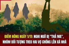 Điểm nóng ngày 1/11: Nghi ngờ bị “thả ma”, nhóm đối tượng treo hai vợ chồng lên xà nhà