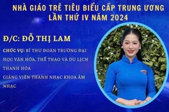 Thanh Hóa có 1 giảng viên được vinh danh “Nhà giáo trẻ tiêu biểu” cấp Trung ương