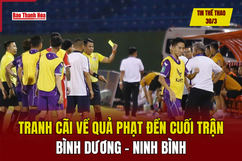 Thể thao 30/3: Tranh cãi về quả phạt đền cuối trận Bình Dương - Ninh Bình