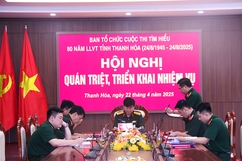Quán triệt, triển khai nhiệm vụ Cuộc thi tìm hiểu “80 năm truyền thống LLVT tỉnh Thanh Hóa”