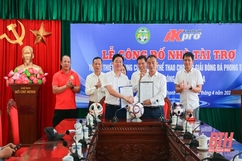 Ra mắt nhà tài trợ cho các giải bóng đá phong trào của Liên đoàn Bóng đá Thanh Hóa