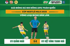 U11 Việt Hùng Thanh Hoá chia điểm tiếc nuối trước U11 Quảng Ngãi 