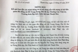 Kết quả ban đầu xác minh thông tin có nội dung xấu trên mạng xã hội liên quan đến đồng chí Đỗ Trọng Hưng, Phó Bí thư Thường trực Tỉnh ủy, Trưởng đoàn Đại biểu Quốc hội tỉnh Thanh Hóa