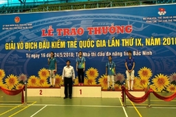 Giải Vô địch đấu kiếm trẻ quốc gia 2018: Thanh Hóa giành huy chương vàng ngay ngày đầu ra quân