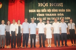 Đại biểu HĐND tỉnh tiếp xúc cử tri thị xã Bỉm Sơn