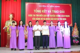 Trao giải cuộc thi tìm hiểu 80 năm lịch sử truyền thống cách mạng Đảng bộ huyện Yên Định