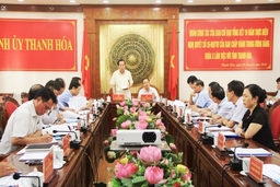Bộ trưởng Bộ Lao động - Thương binh và Xã hội Đào Ngọc Dung làm việc tại Thanh Hóa
