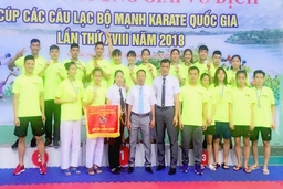 Các VĐV Thanh Hóa thi đấu xuất sắc tại Giải vô địch cúp các CLB mạnh karate quốc gia 2018