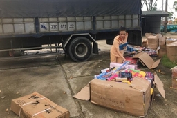 Bắt giữ xe tải vận chuyển đồ chơi trẻ em nhập lậu