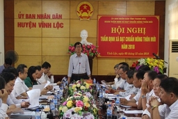 Thẩm định xã đạt chuẩn nông thôn mới năm 2018 cho 4 xã của huyện Vĩnh Lộc