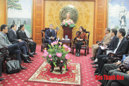 UBND tỉnh Thanh Hóa làm việc với Đoàn công tác của Tổ chức tài chính Quốc tế