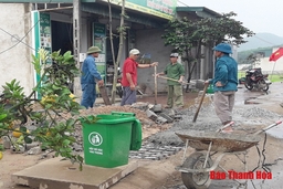 Thị trấn Rừng Thông: Sau phản ánh của Báo Thanh Hóa, vỉa hè sụt lún đã được sửa chữa