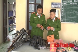 Công an huyện Hoằng Hóa: Tuyên tuyền, vận động nhân dân giao nộp pháo, vũ khí, vật liệu nổ, công cụ hỗ trợ  