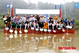 Thả 1 tấn cá giống xuống lưu vực sông Mã