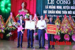 Xã Hoằng Minh đón Bằng công nhận xã đạt chuẩn nông thôn mới