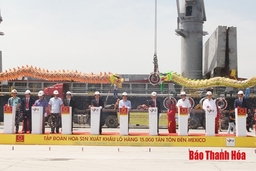 Tập đoàn Hoa Sen  xuất khẩu 15.000 tấn tôn đi Mexico  qua Cảng Tổng hợp Quốc tế Nghi Sơn