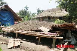 Lang Chánh: Nhiều nhà dân bị thiệt hại do lốc xoáy và mưa đá