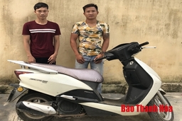 Công an TP Sầm Sơn  tạm giữ 2 đối tượng liên quan đến vụ trộm cắp xe máy