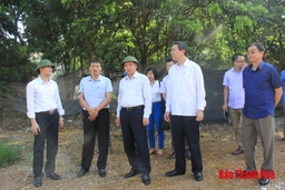 Phó Chủ tịch Thường trực UBND tỉnh Nguyễn Đức Quyền kiểm tra công tác phòng, chống bệnh dịch tả lợn châu Phi tại huyện Thạch Thành và Hà Trung