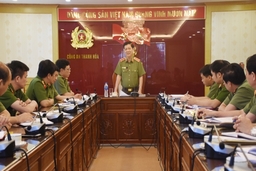 Thứ trưởng Bộ Công an Nguyễn Văn Sơn thăm và làm việc tại  Công an Thanh Hóa