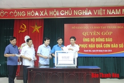 Sở Giáo dục và Đào tạo quyên góp ủng hộ đồng bào bị thiên tai