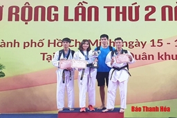 Các VĐV Thanh Hóa thắng lớn tại giải vô địch taekwondo châu Á mở rộng 2019