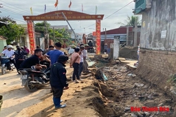Huyện Quảng Xương: Sập tường trong lúc thi công, 2 người thương vong