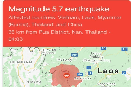 Lào rung chuyển bởi động đất mạnh 6 độ, rung lắc cảm nhận được tại Việt Nam