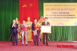 Xã Yên Lễ (Như Xuân) đón Quyết định đạt chuẩn nông thôn mới nâng cao và Bằng khen của Thủ tướng Chính phủ