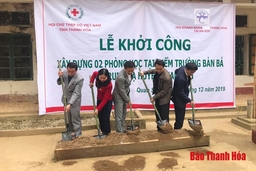 Khởi công xây dựng 2 phòng học tại bản Bá (Trung Hạ, Quan Sơn)