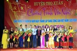 Huyện Thọ Xuân: Sôi nổi các tiết mục  văn nghệ  mừng Đảng,  mừng xuân Canh Tý